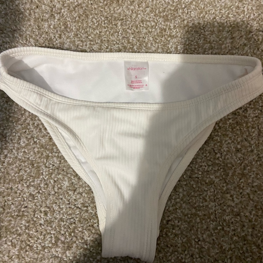 Xhilaration Ribbed Cream Bikini Bottom